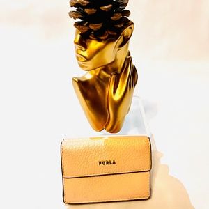 🌺Authentic Pink Compact Furla Leather Wallet